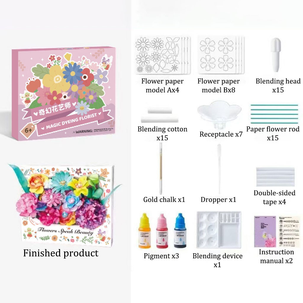 🌸MAGIC DYEING FLORIST - DIY Flower Art Kit for Kids (6+)🌸