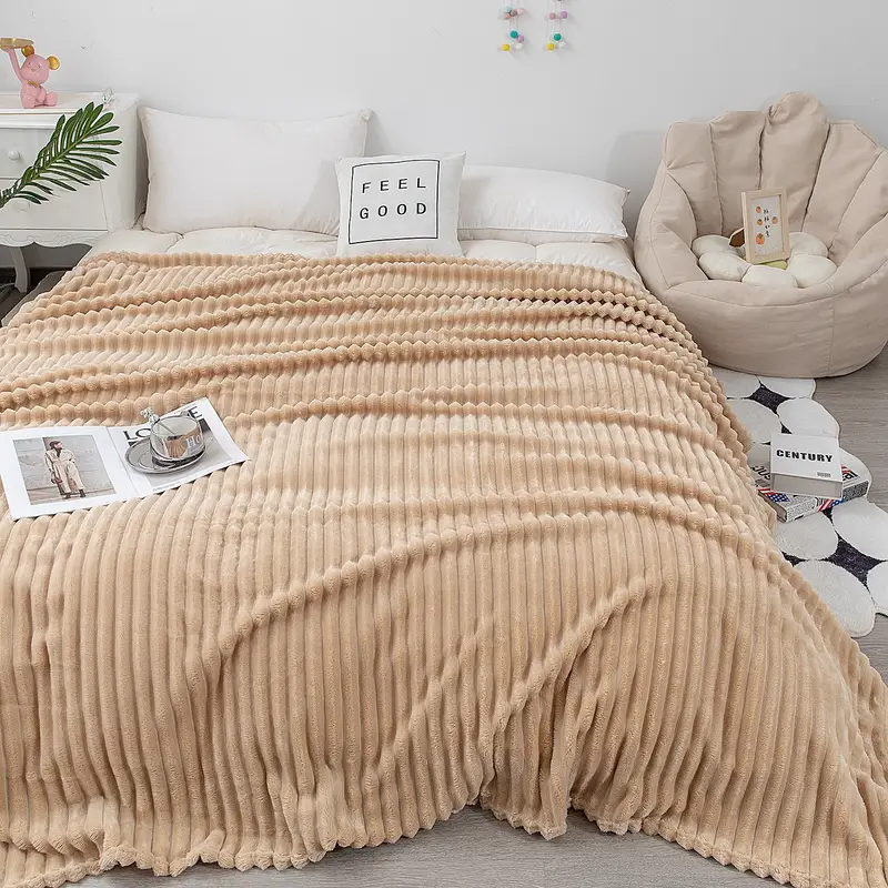 Double-sided Luxurious Faux Rabbit Fur Throw Blanket