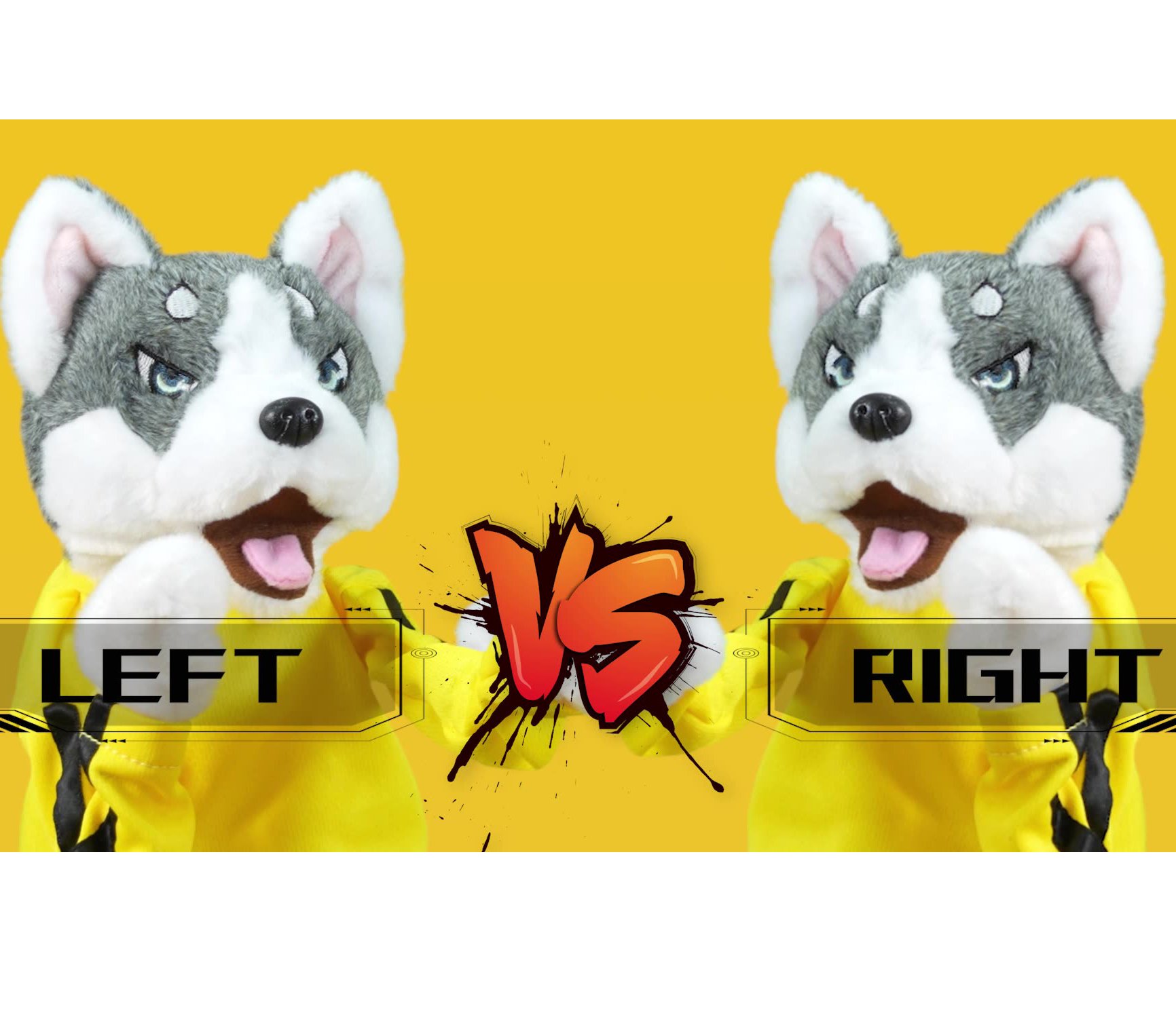 Kung Fu Animal toy Husky Gloves Doll Children's Game Plush Toys