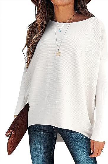 ✨Hot Sale 49% OFF⭐women's Irregular Oversized Dolman Sleeve Knitted Pullover