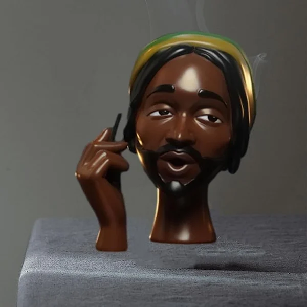 Head Incense Burner Black Woman