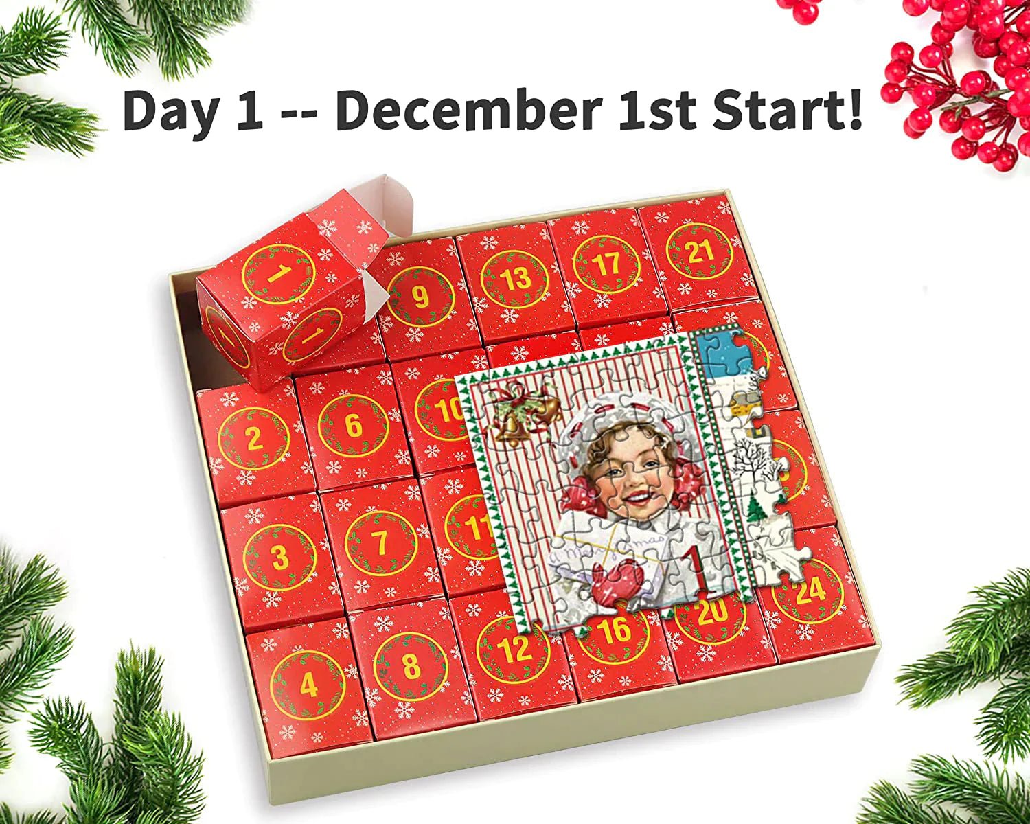 🎄Christmas Advent Calendar Jigsaw Puzzle 1000pcs🧩🎁