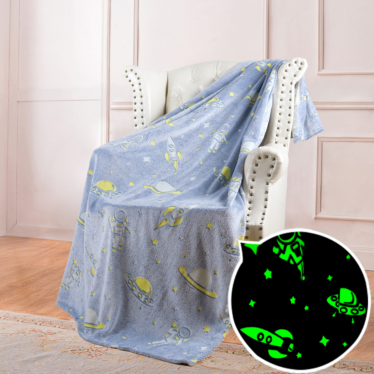 😊Double sided flannel luminous blanket-🔥Buy 2 Save 15%