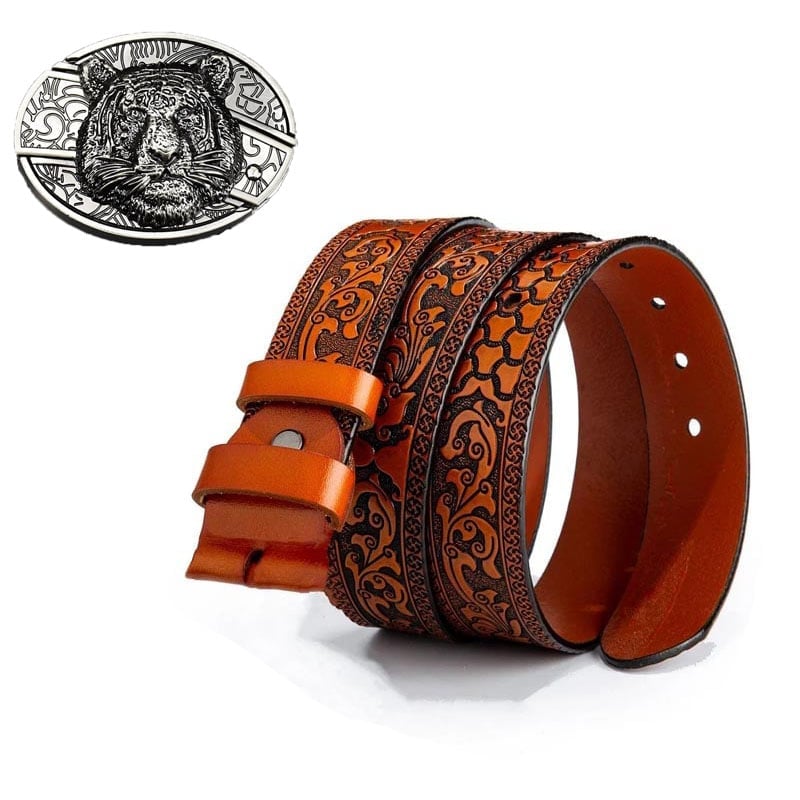 Fashion Punk Men's Genuine Leather Belt With Knife