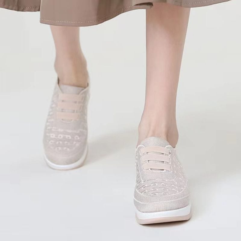 Women Orthopedic Shoes Comfy Elastic Mesh Round Toe Slip On