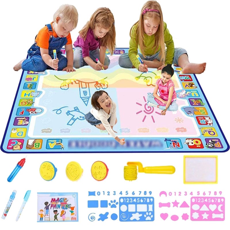 🎄New Year Hot Sale🎁Water Doodle Mat ,Aqua Painting Drawing Mat Mess Free Learning Toy Mat