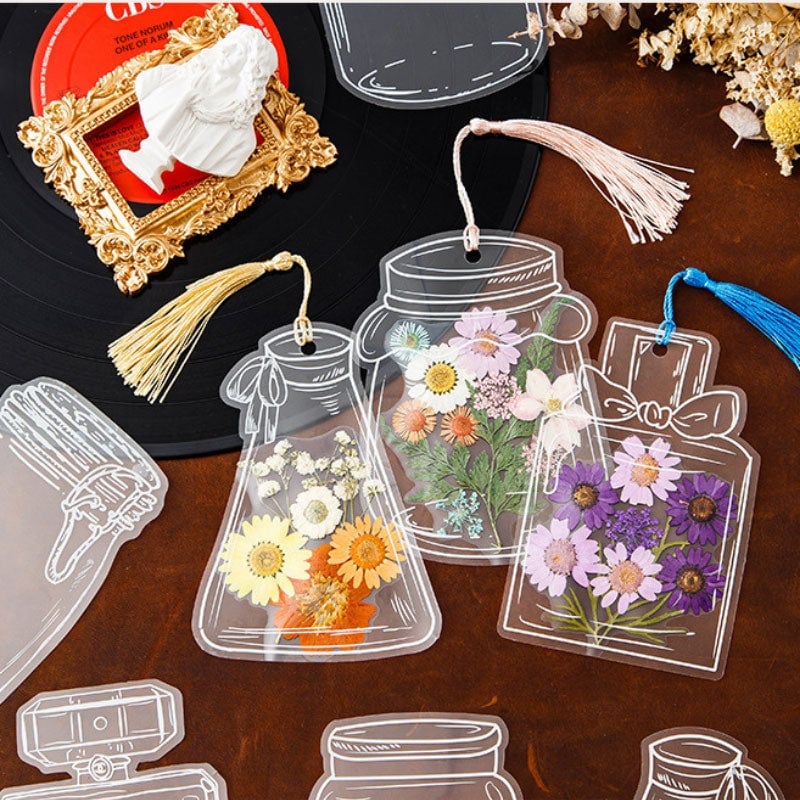 🔥 Free Dried Flower+Tweezers🌸Transparent Dried Flower Bookmarks-DIY Gifts Bookmarks