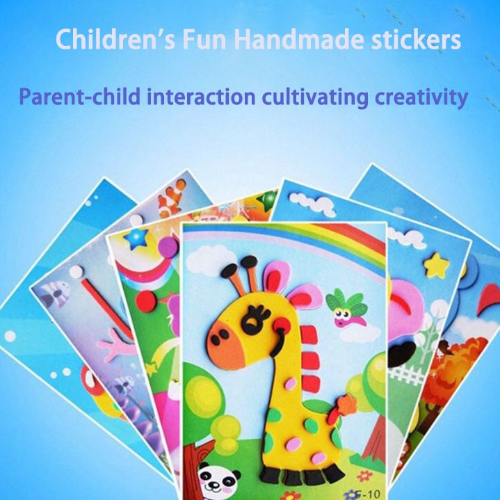 3D EVA Foam Stickers Set🎨DIY Cartoon Painting Stickers👣