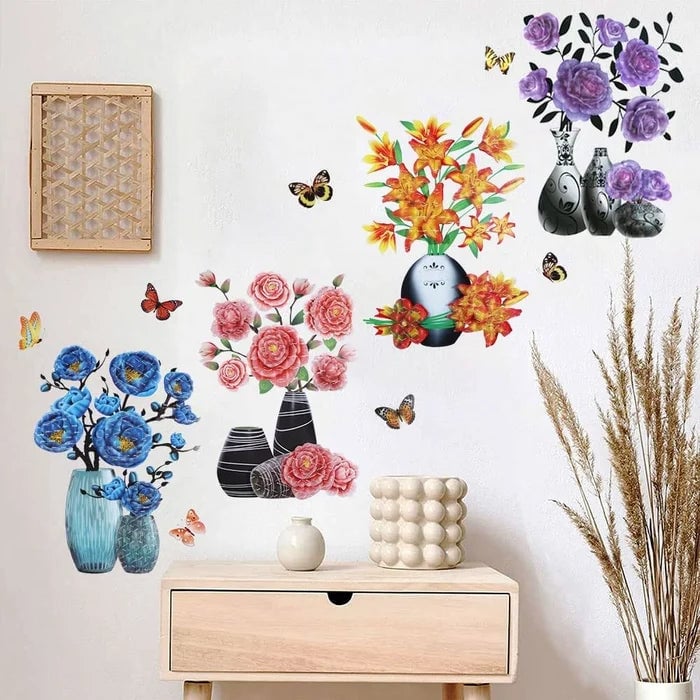 🎁Mother's Day Best Gift🌸DIY Plant Vase 3D Stereo Stickers Self-Adhesive