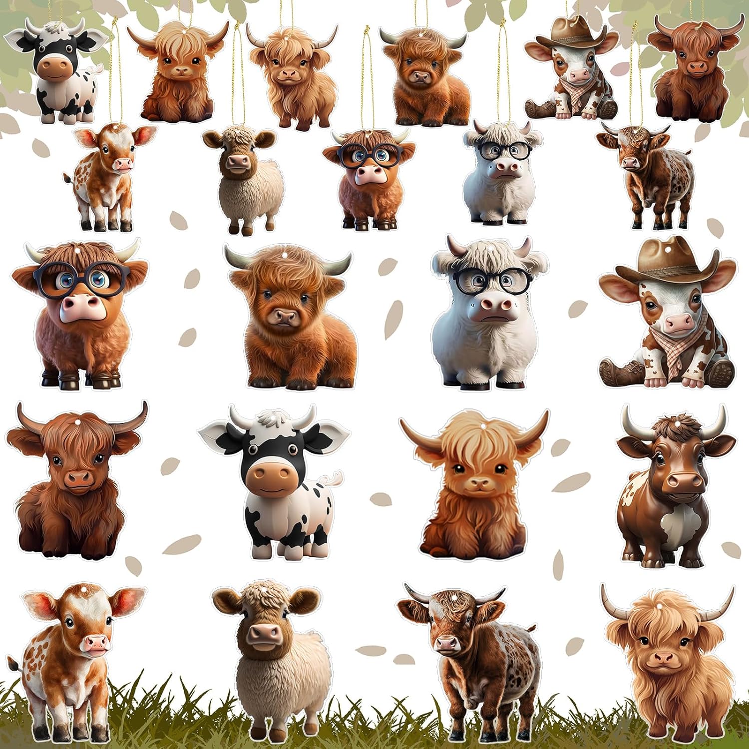 🐮🎄Cute Cow Christmas Ornaments