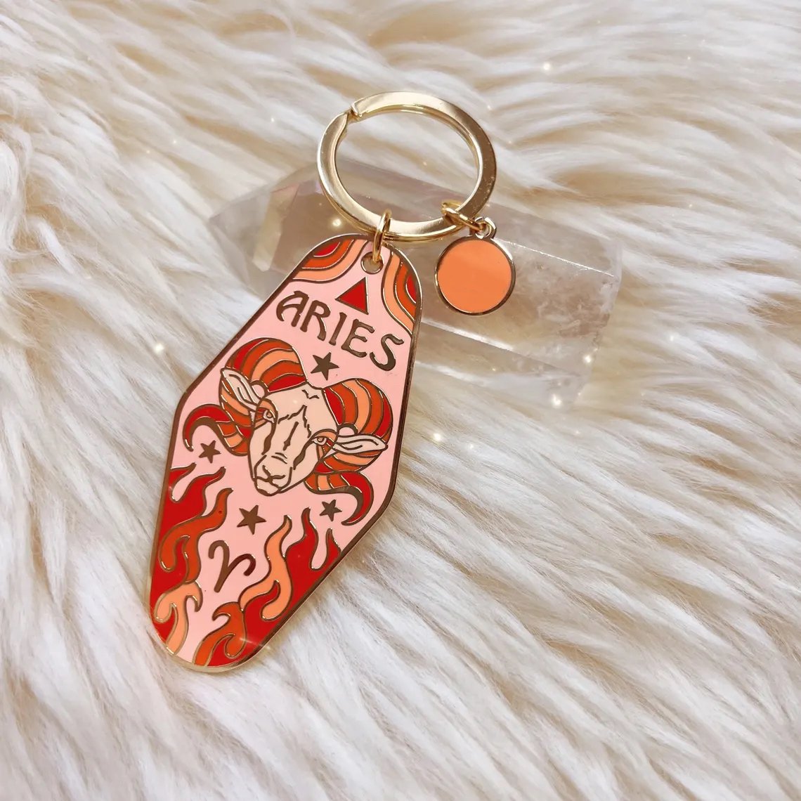 🔮✨Vintage Illustrated Zodiac Keychain
