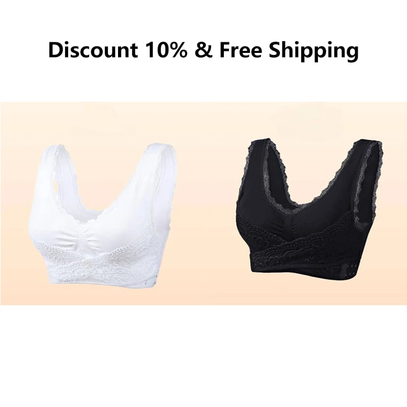 🌲Christmas Sale🔥Comfy Corset Bra Front Cross Side Buckle Lace Bras