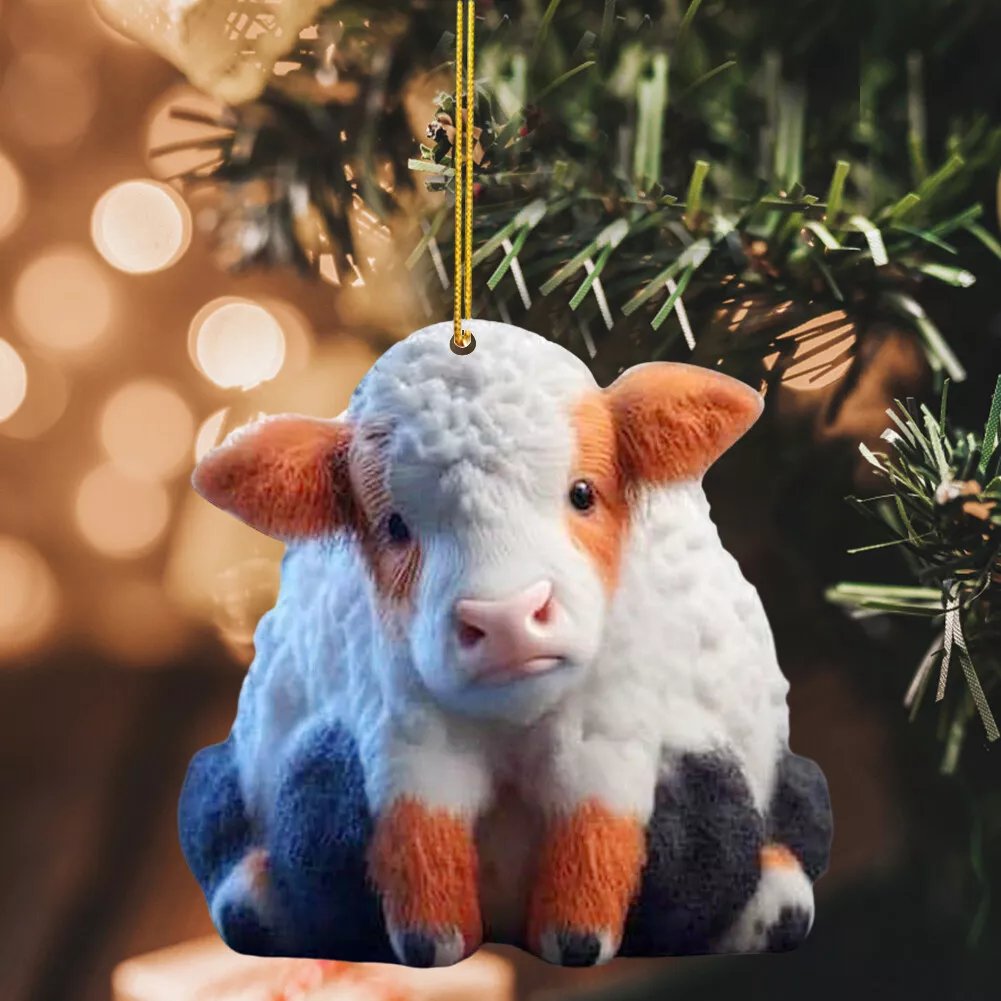 🐮🎄Cute Cow Christmas Ornaments