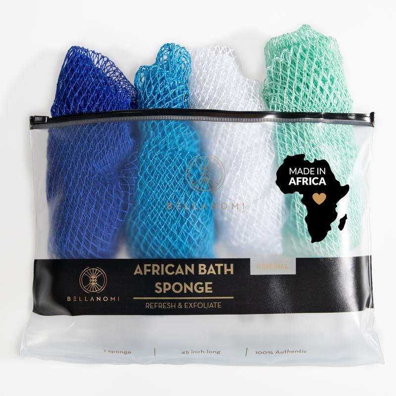 🔥Hot Sale ✨African Exfoliating Net Sponge(with Lemon Turmeric & Kojic Acid Brighetning Soap )