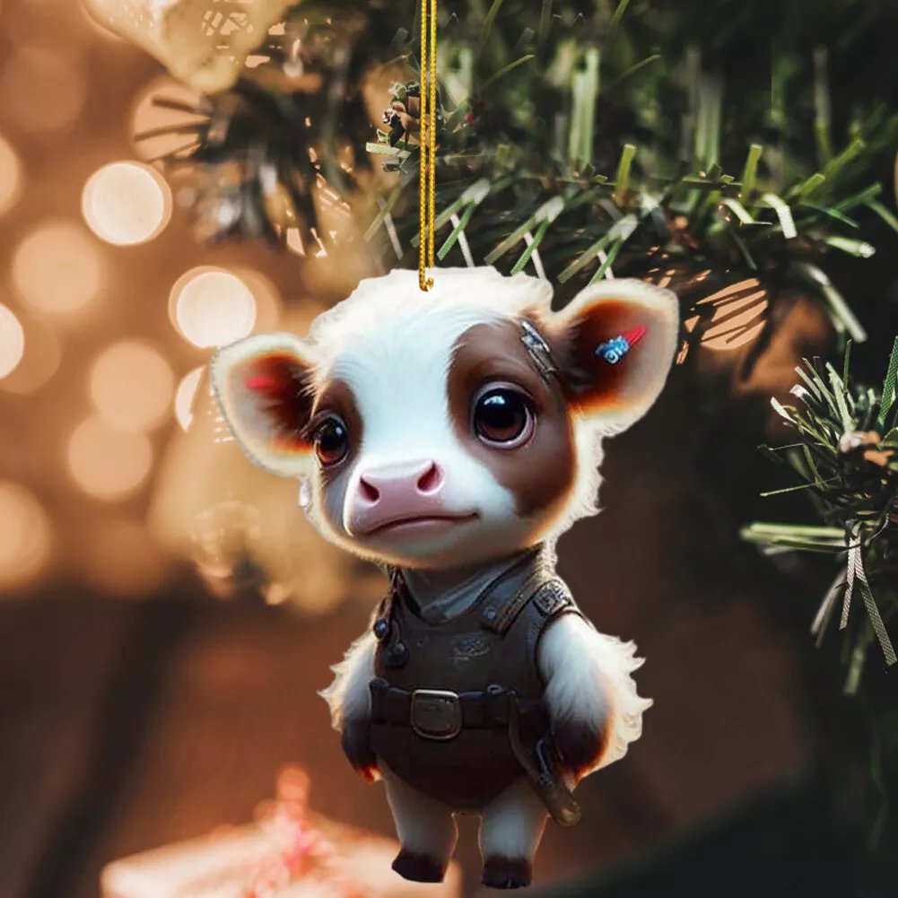 🐮🎄Cute Cow Christmas Ornaments