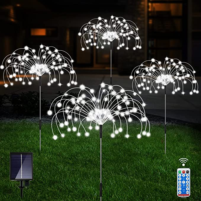 Last Day 70%OFF- Waterproof  Solar Garden Fireworks Lamp