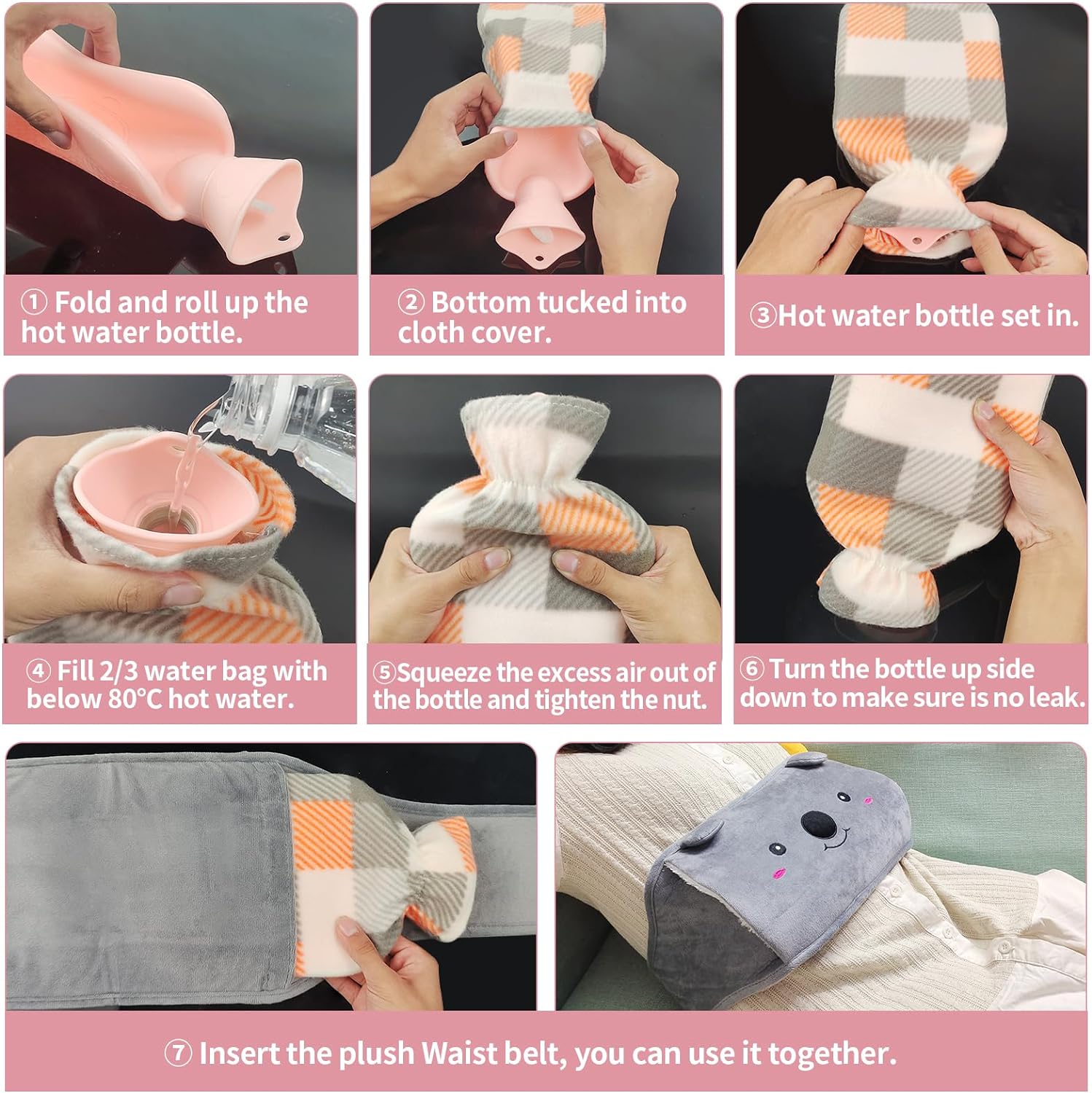 🔥Plush Refillable Hot Water Bottle Belt🔥