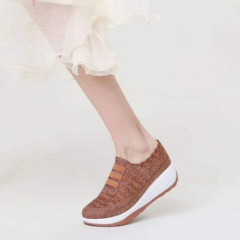 Women Orthopedic Shoes Comfy Elastic Mesh Round Toe Slip On
