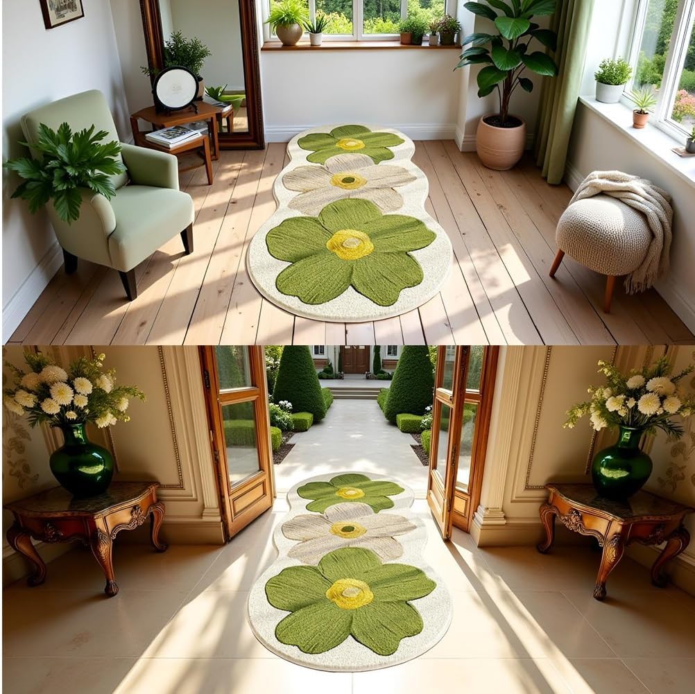 💖Last Day Sale 49% OFF💖Flower Pattern Non-slip Washable Rugs Floor Mat