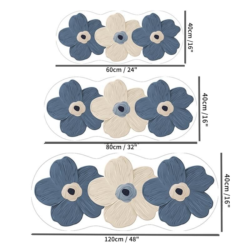 💖Last Day Sale 49% OFF💖Flower Pattern Non-slip Washable Rugs Floor Mat