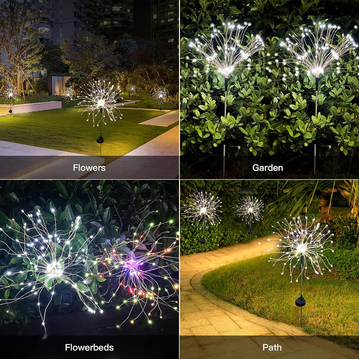 Last Day 70%OFF- Waterproof  Solar Garden Fireworks Lamp