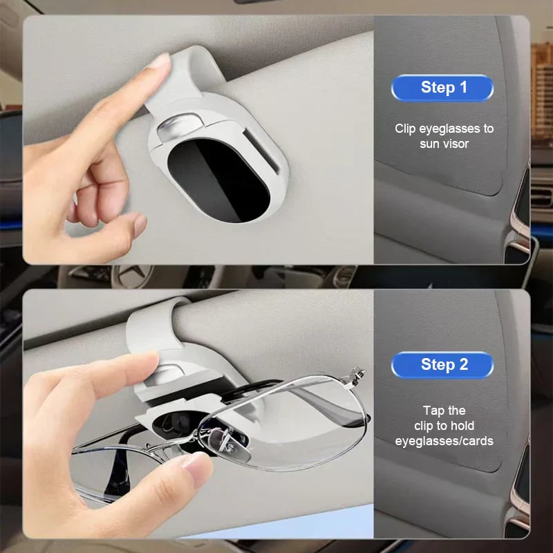 Multifunctional sunglasses holder to the car's sunscreen