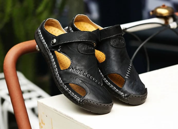 👟Hot Sale 49% OFF -Large Size Soft Leather Men's Breathable Outdoor Sandals