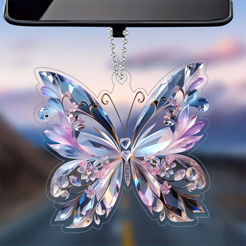 🦋Crystal Butterfly Acrylic Pendant