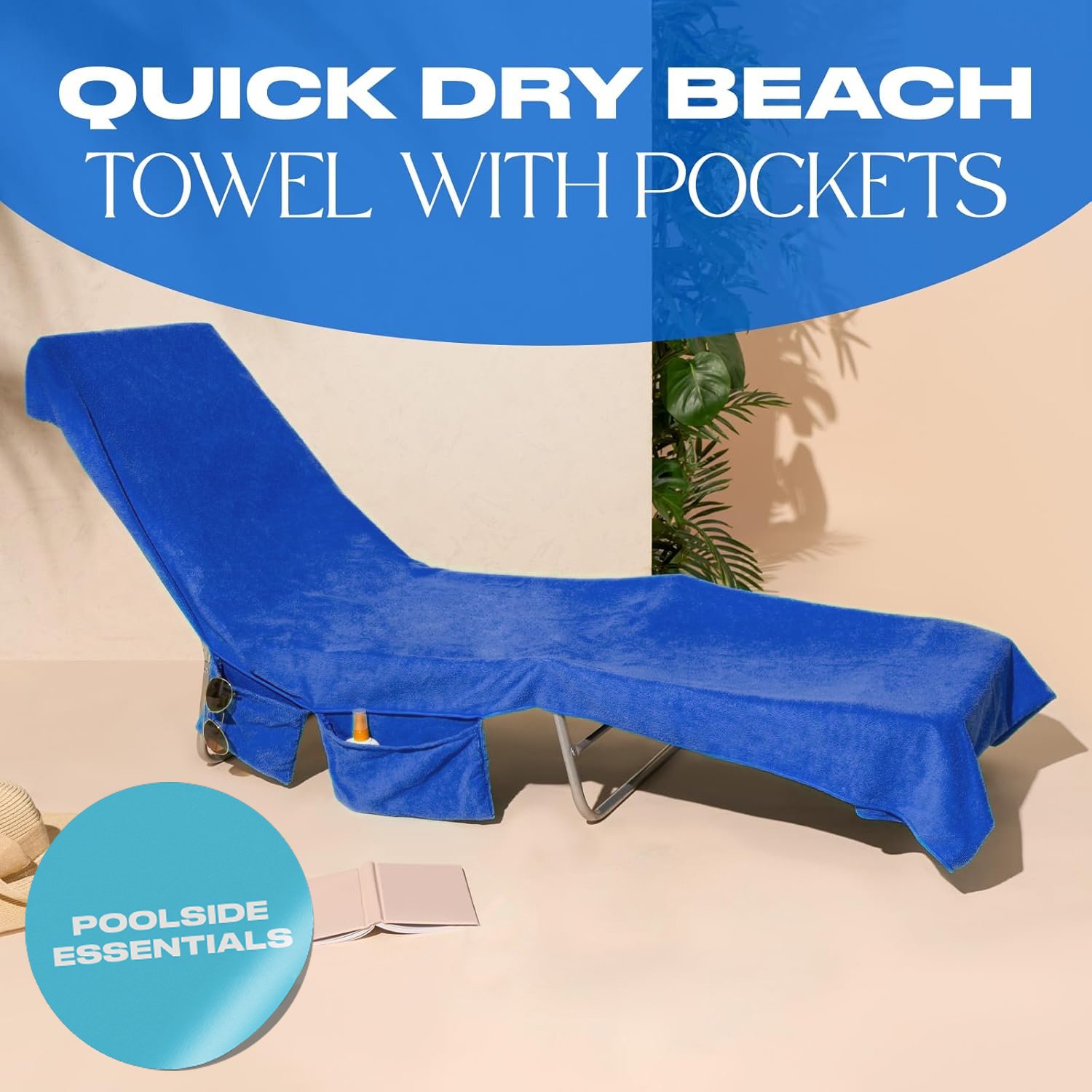 🎉Summer Hot Sale 49% OFF🎁Sun Lounger Towel in Bag with Pockets Storage
