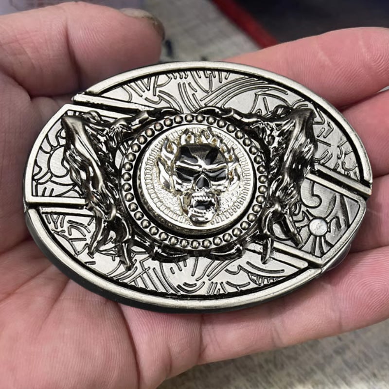 Fashion Punk Men's Genuine Leather Belt With Knife