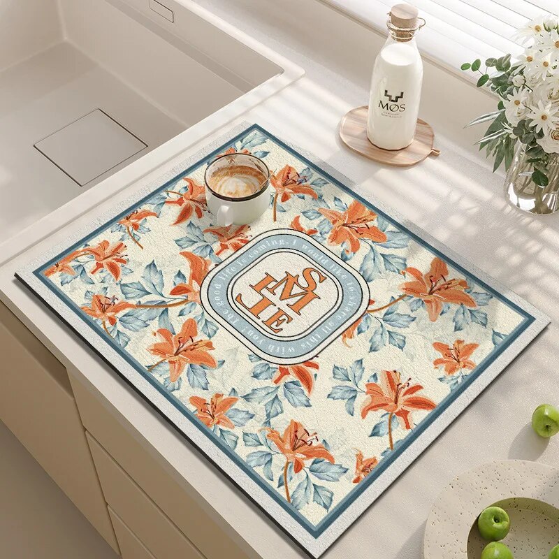 Absorbent Pad Heat Insulation Mat Nordic Simple Soft And Foldable Anti-Scald