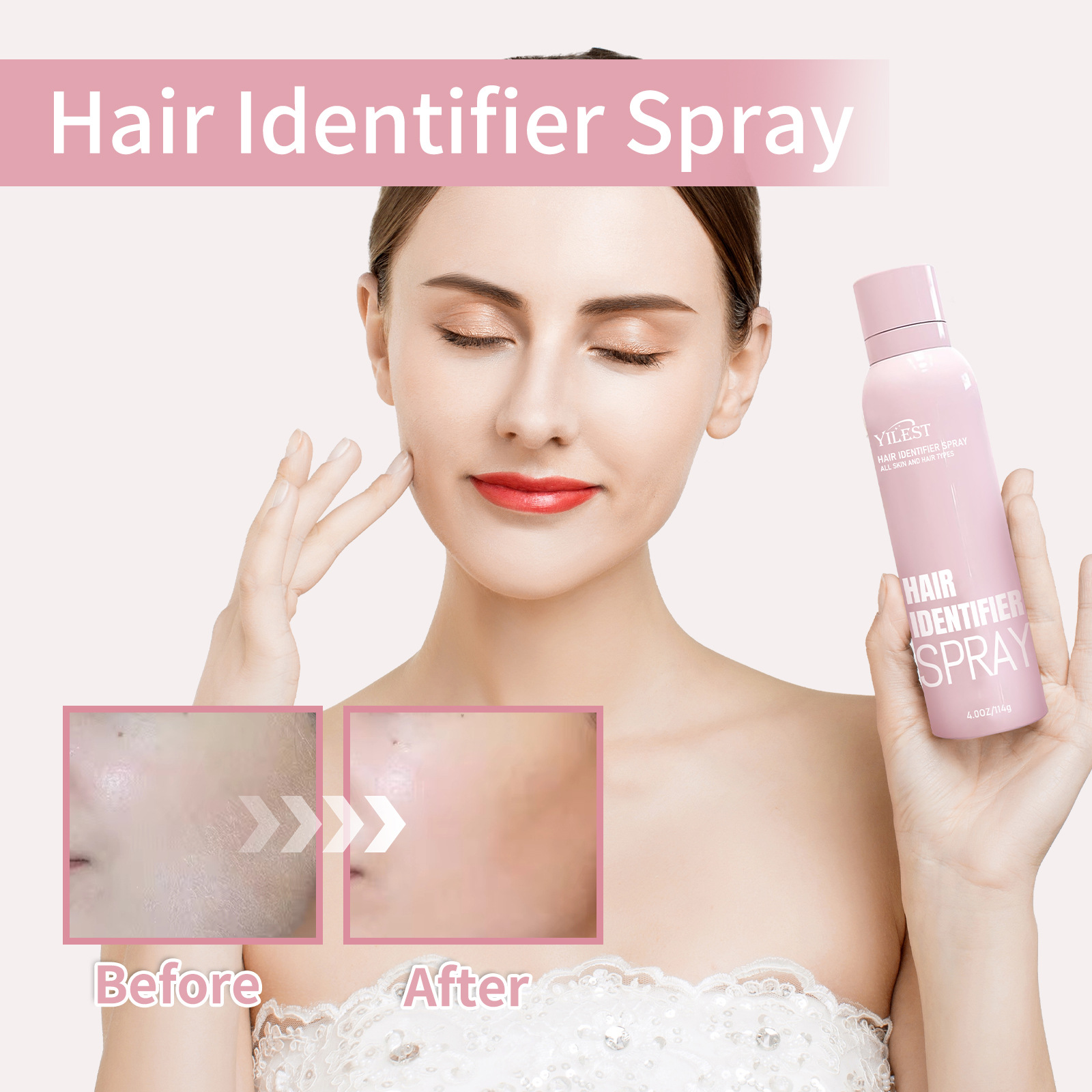Hair Identifier Spray for Face Dermaplaning