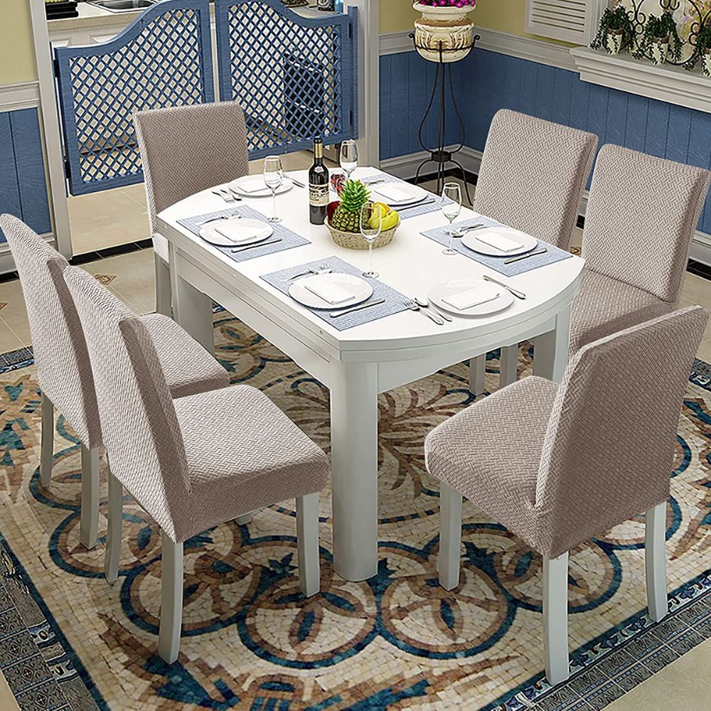 「🎄Christmas Sale- 40% Off」Soft Spandex Solid Color Stretch Dining Chair Covers