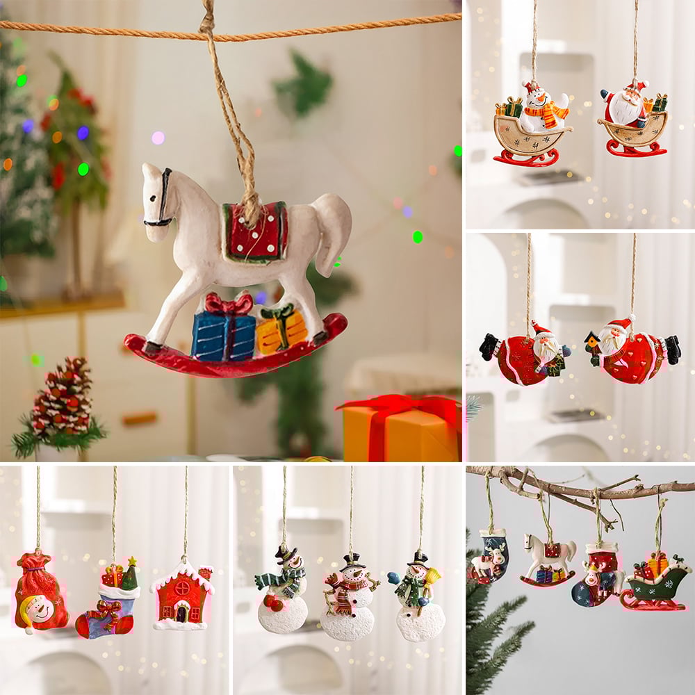 🎅⛄Hand-Painted Resin Christmas Ornaments🎄