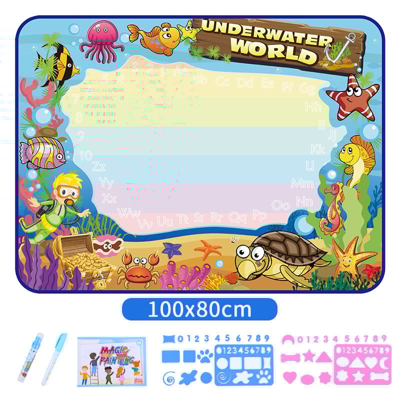 🎁Water Doodle Mat ,Aqua Painting Drawing Mat Mess Free Learning Toy Mat