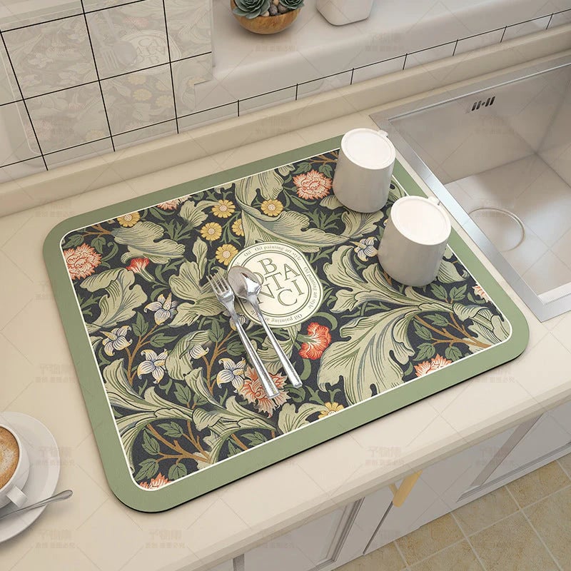 Kitchen worktop drying mat