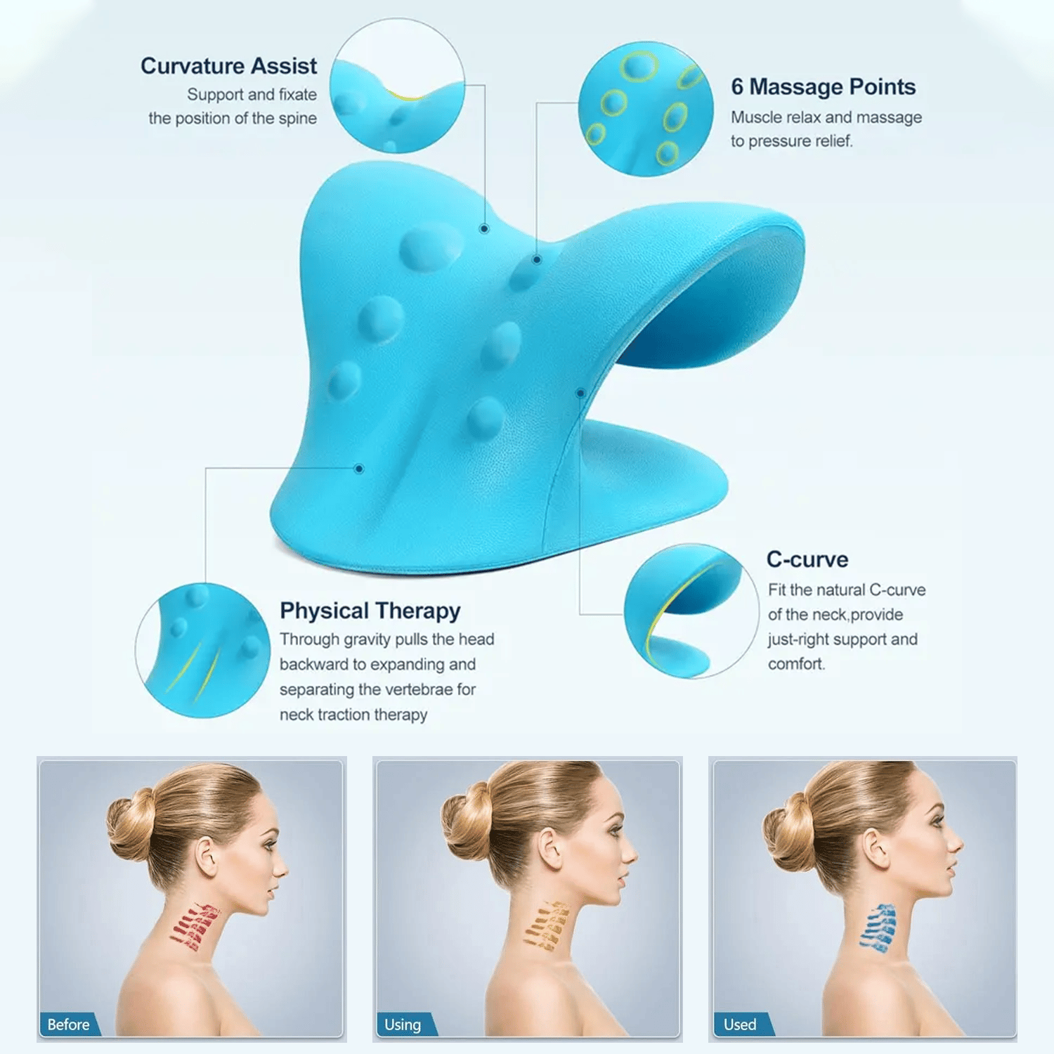 💆‍♀️Neck Cloud (Neck & Shoulder Stretcher) – Fast Relief & Muscle Release