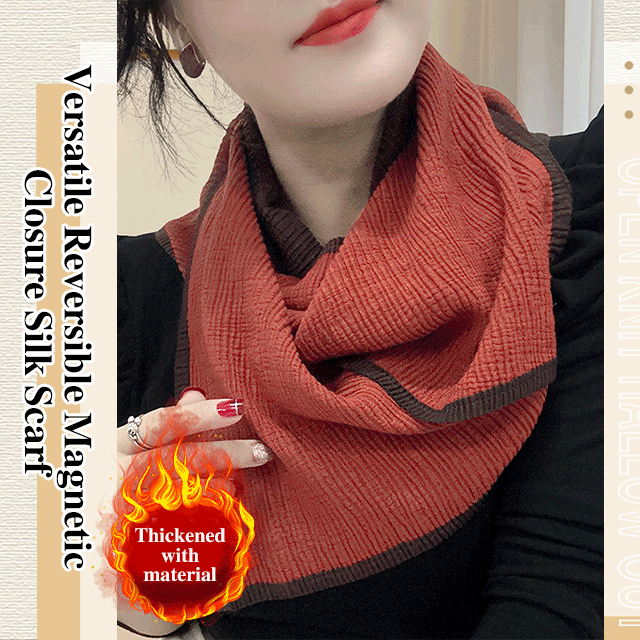Happy Cotton Scarf" Versatile Double-Sided Magnetic Clasp Silk Scarf——✨(Buy 2 free shipping)✨