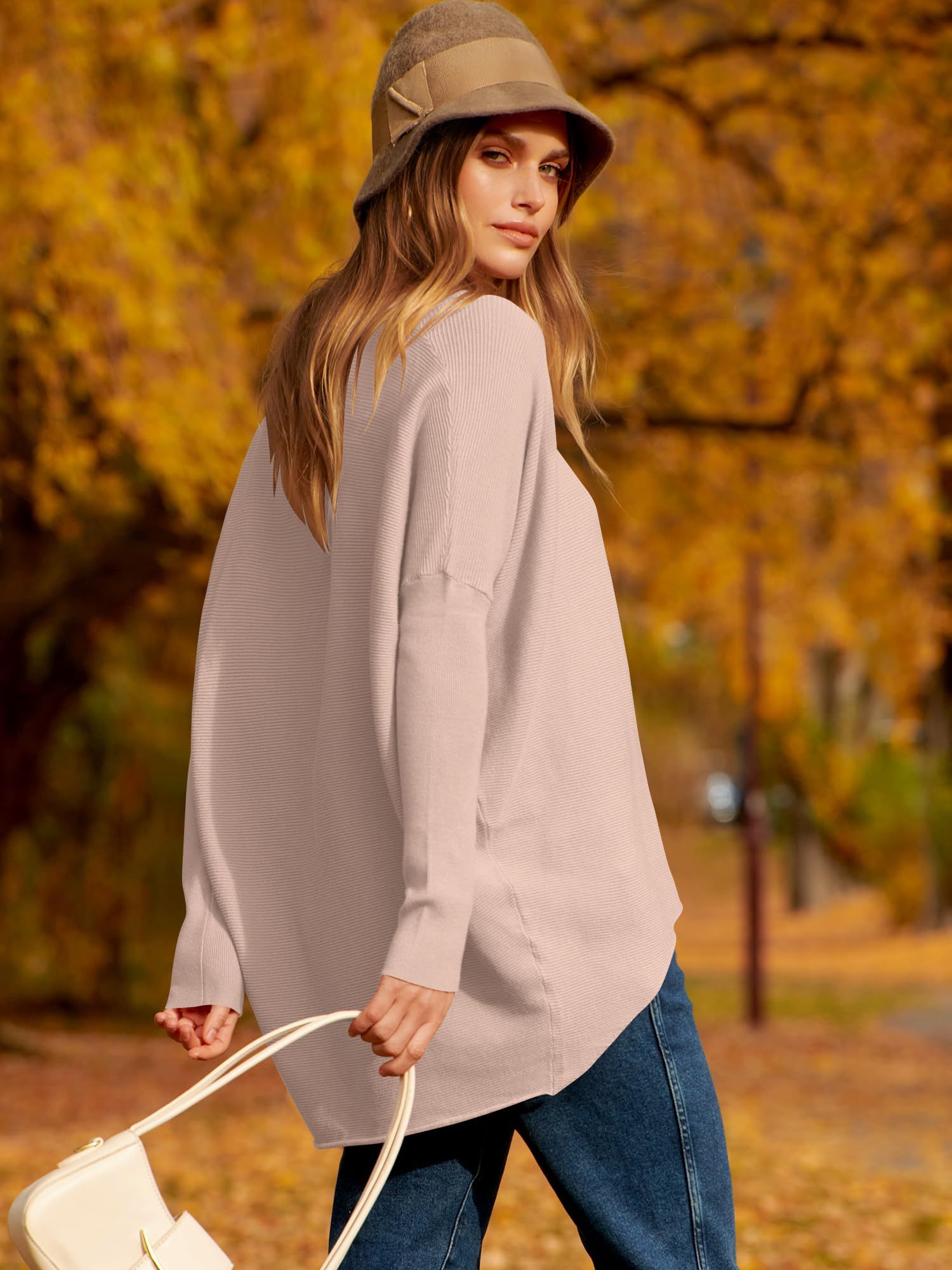 ✨Hot Sale 49% OFF⭐women's Irregular Oversized Dolman Sleeve Knitted Pullover