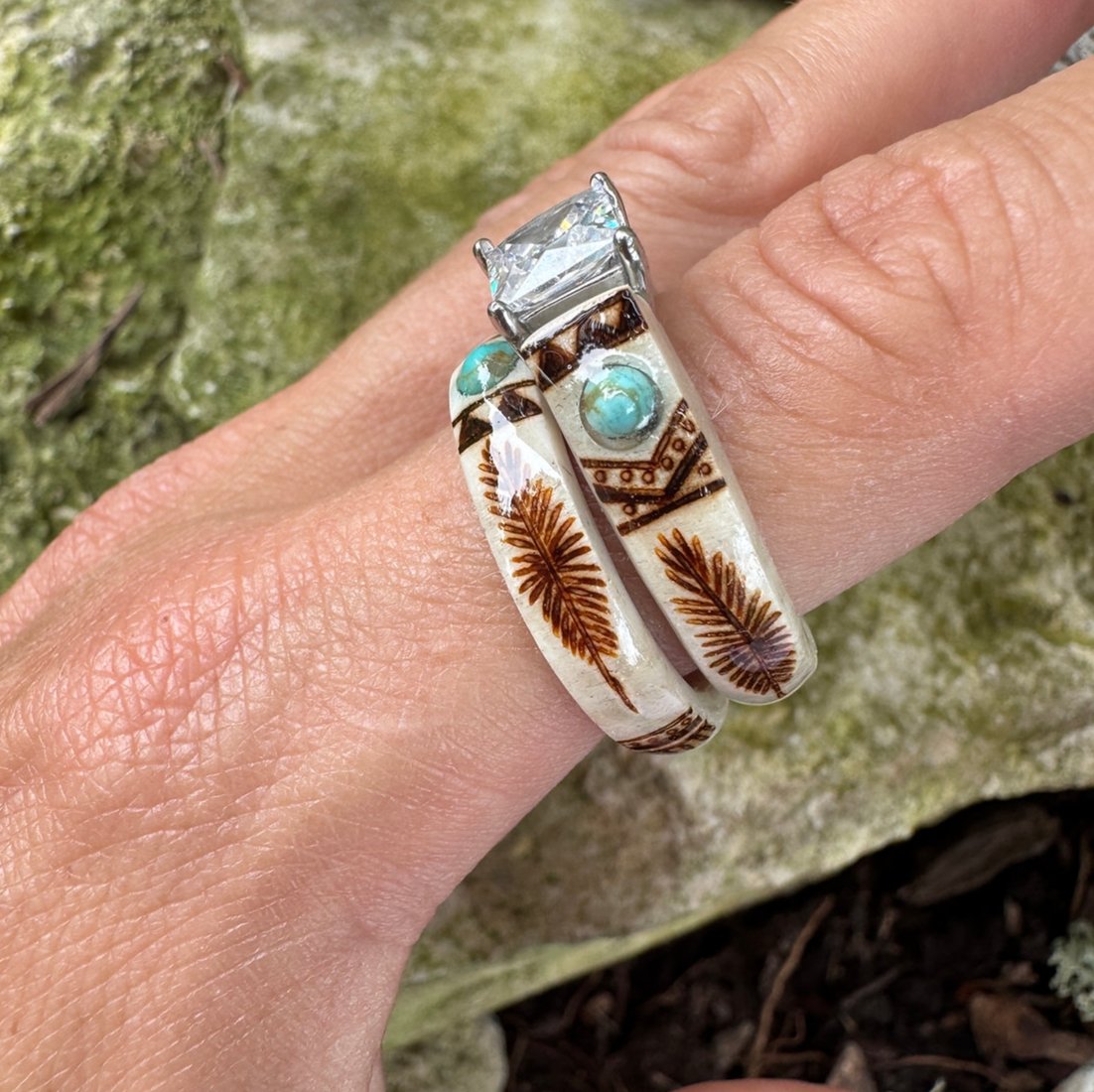 🔥LAST DAY 49% OFF—💍Hand Carved Antler Ring 🌏Made From Natural Shed Antlers