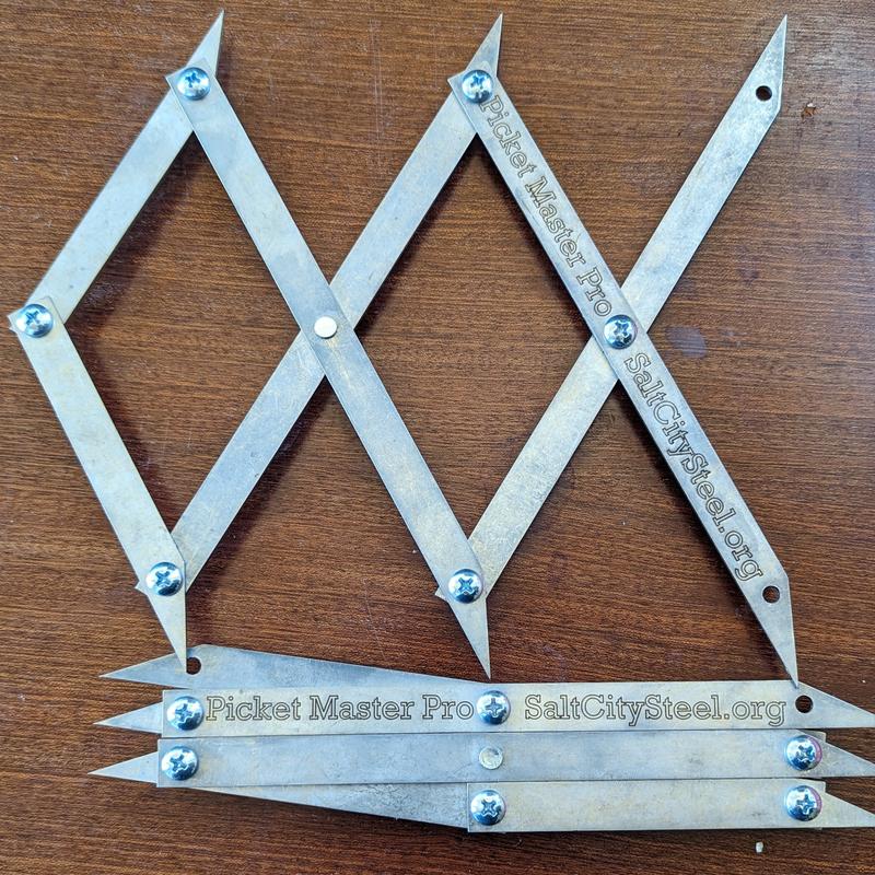Picket Master Pro 3 Point Center Finder for Precise Measurements - Laser-Cut Stainless Steel Tool