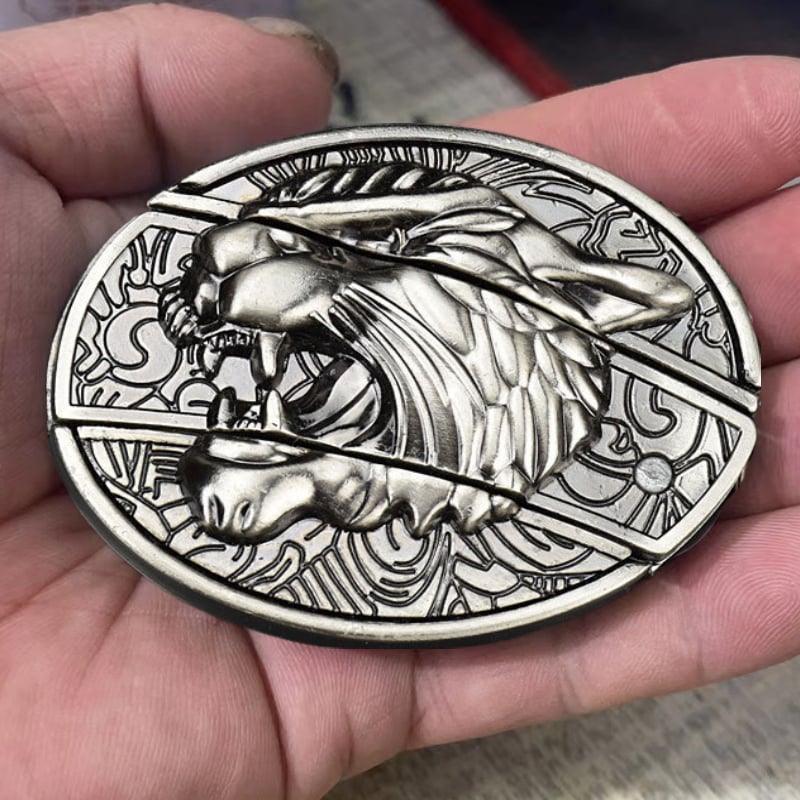 Fashion Punk Men's Genuine Leather Belt With Knife