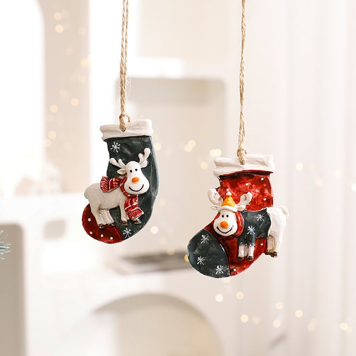 🎅⛄Hand-Painted Resin Christmas Ornaments🎄