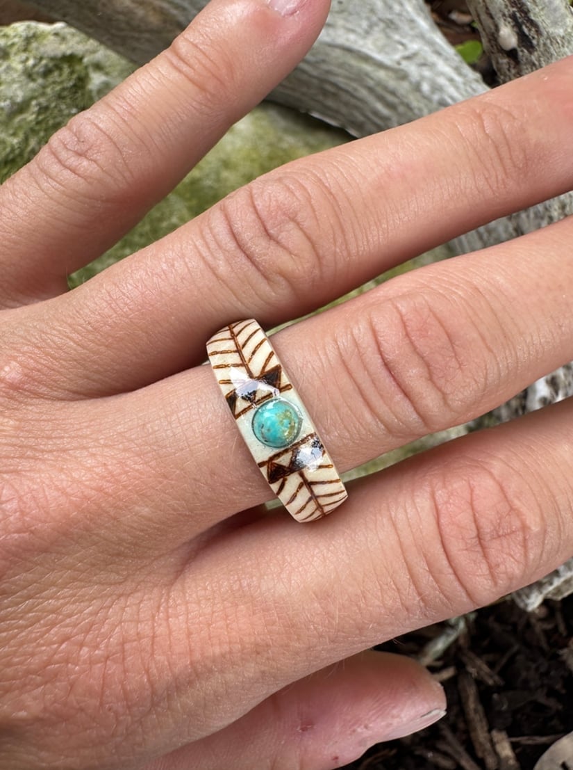 🔥LAST DAY 49% OFF—💍Hand Carved Antler Ring 🌏Made From Natural Shed Antlers