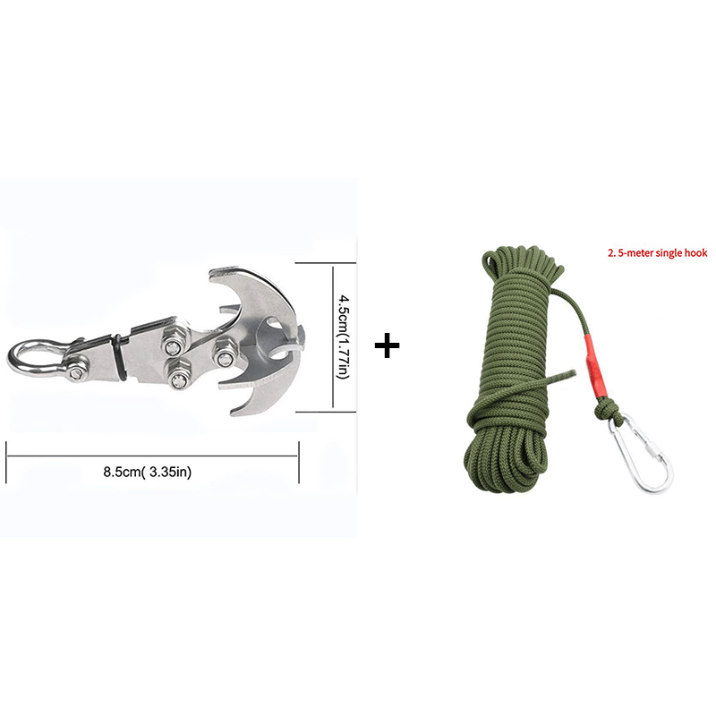 🔥Hot Sale🔥Stainless Steel Folding Grappling Hook - Durable & Deployment, Versatility in Outdoor Adventures & Emergency Tool for Hiking