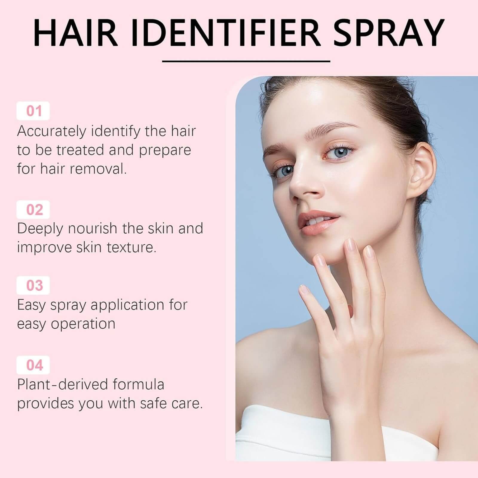 Hair Identifier Spray for Face Dermaplaning