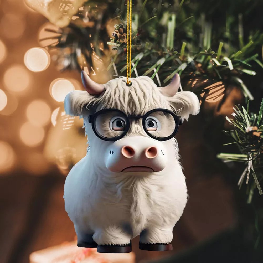 🐮🎄Cute Cow Christmas Ornaments