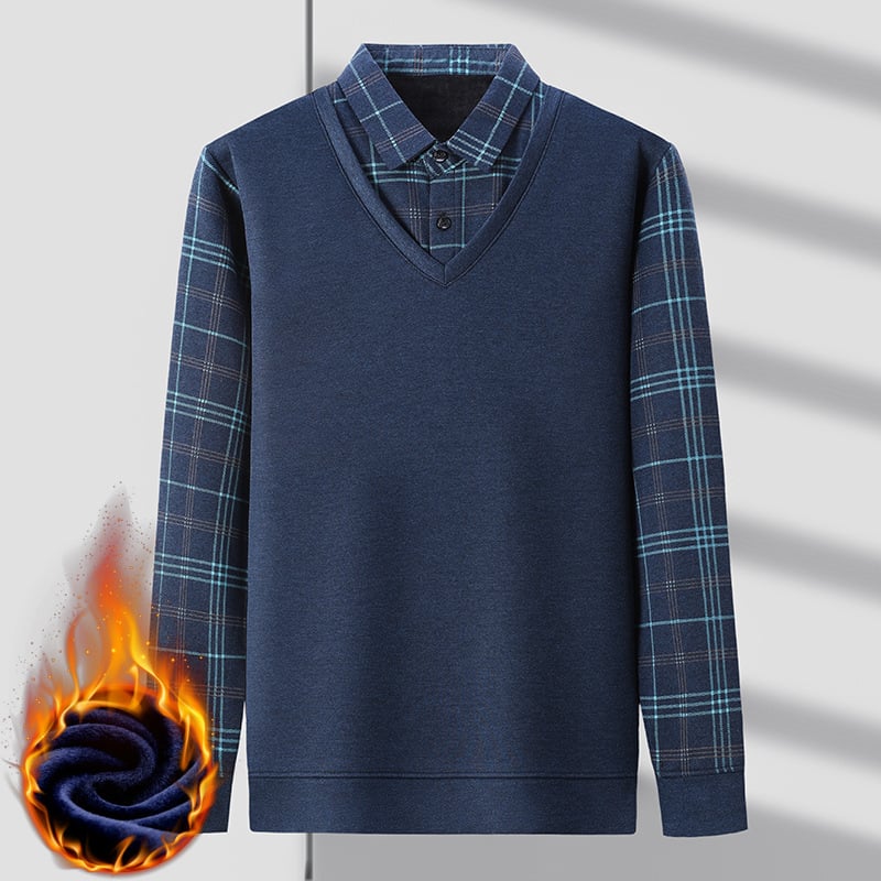 🔥 Christmas Promotion  - 30% Off🔥 Fake Two Pieces  Knitted Pullover