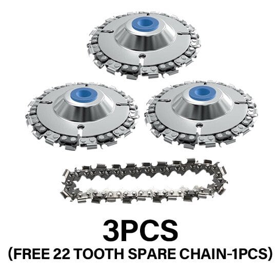 🔥Hot Sale🔥Angle Grinder Cutting Disc Set: Angle Grinder Carving Saw Blade, 4 inch 22 Teeth Angle Grinder Chainsaw Disc, Angle Grinder Cutting Disc with 1 Replacement Saw Chains🎁🛠🛠