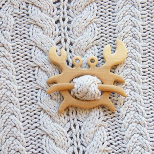 🧷Brooch pin with wooden animal pattern | sweater clip🧶